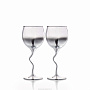 Набор 2 бокала для вина 400 мл "Омбре Дымка" изогнутая ножка, фотография 1. Интернет-магазин ЛАВКА ПОДАРКОВ